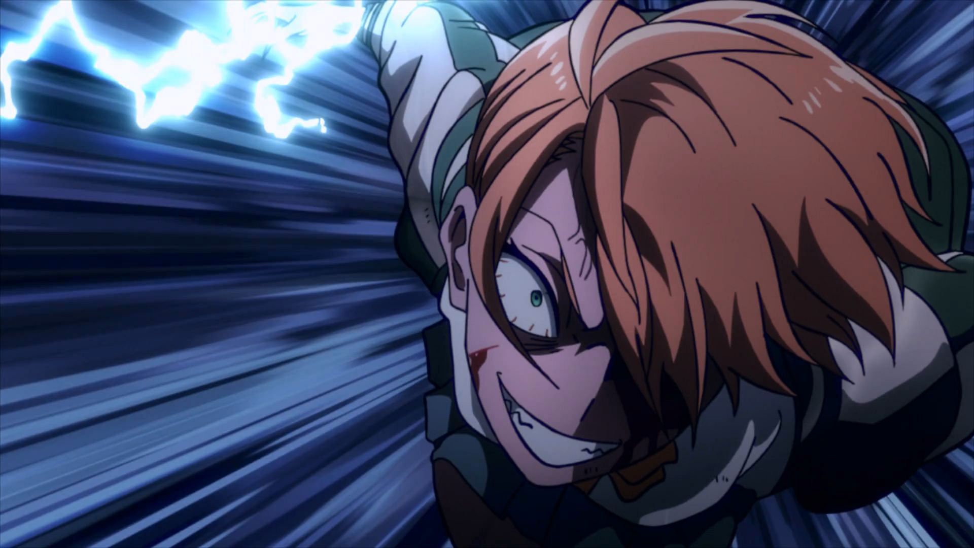 Kuin attacks Knuckleduster with electric powers (Image via Bones Film)